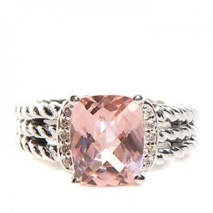 David Yurman​ Petite- Morganite + Diamonds